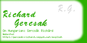 richard gercsak business card