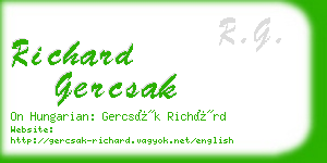 richard gercsak business card